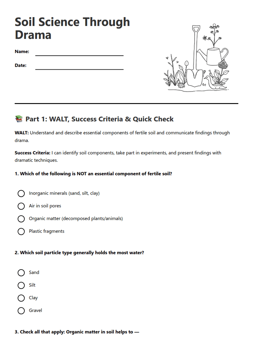 Soil Science Through Drama