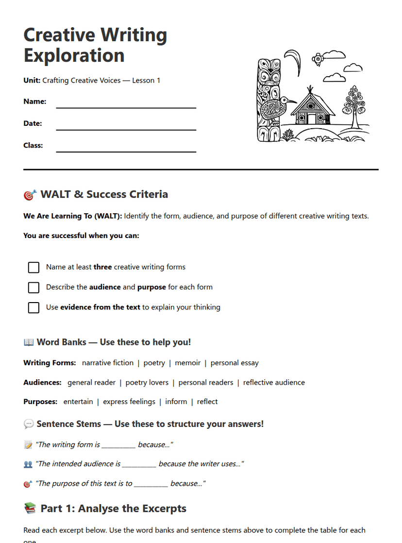 Creative Writing Exploration