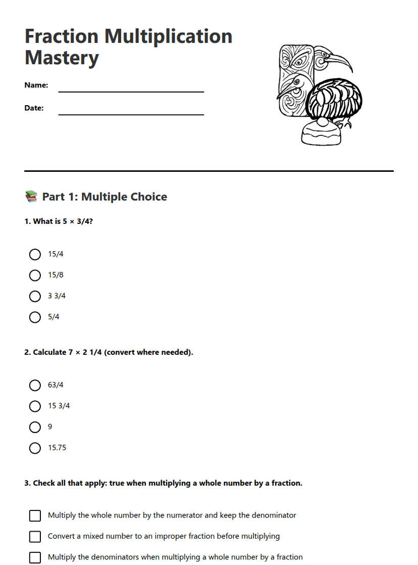 Fraction Multiplication Mastery