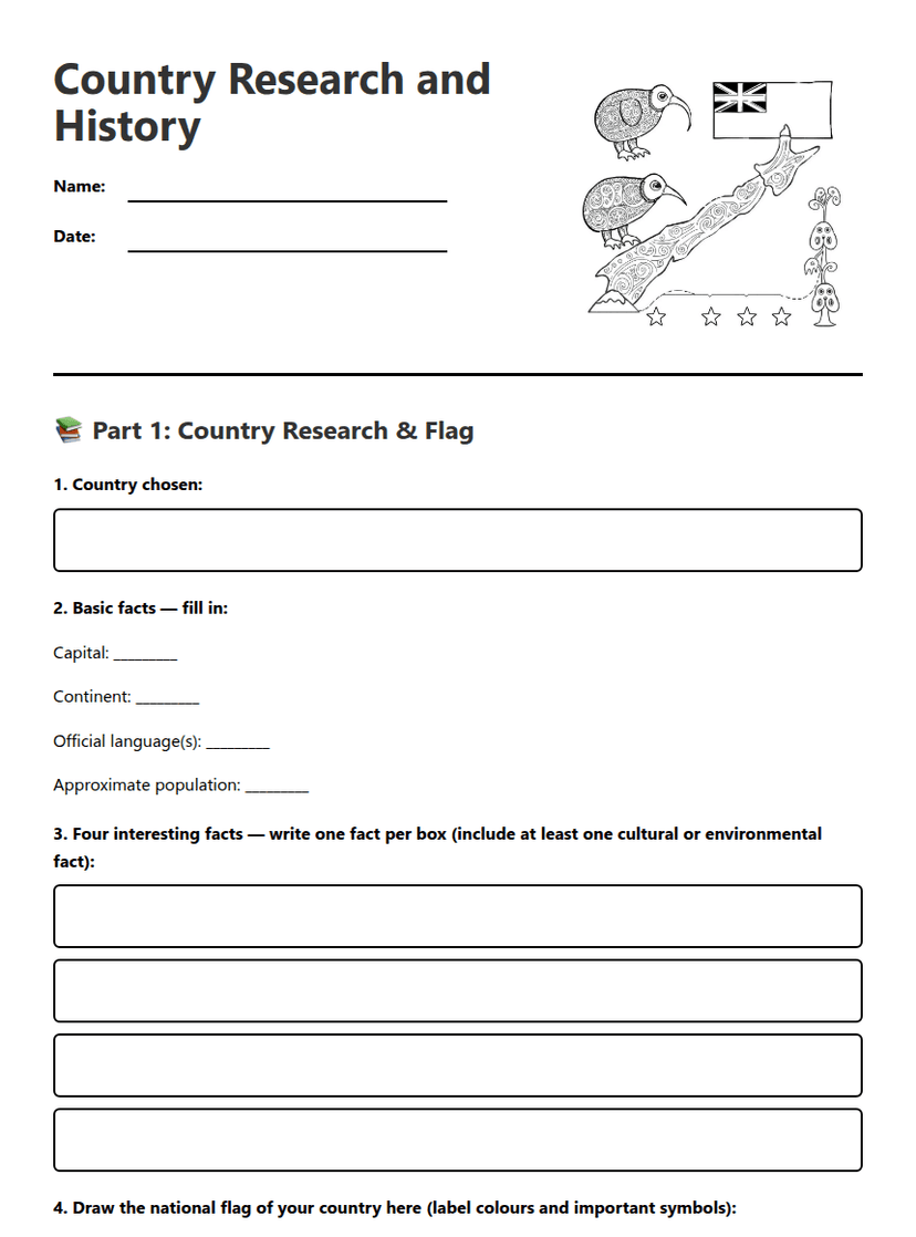 Country Research and History
