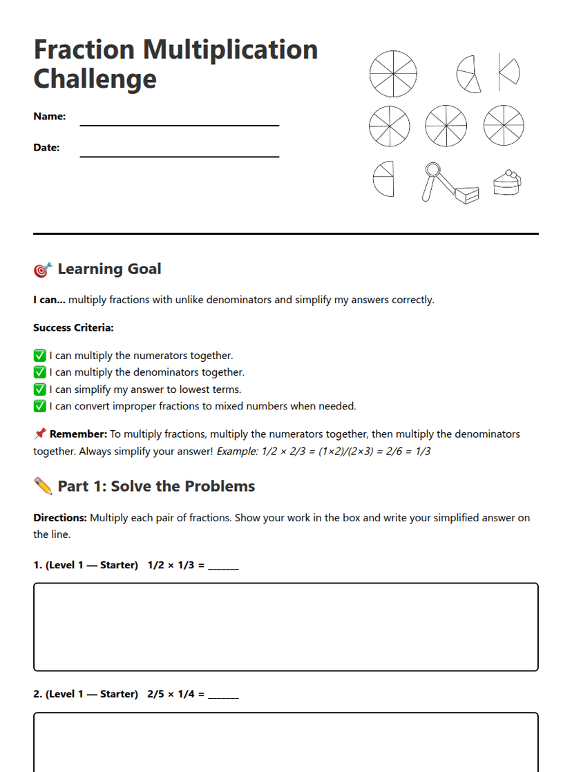 Fraction Multiplication Challenge