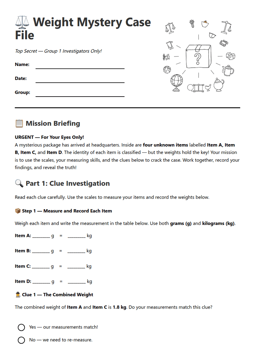 Weight Mystery Case File
