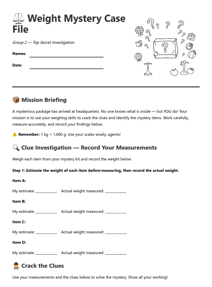 Weight Mystery Case File