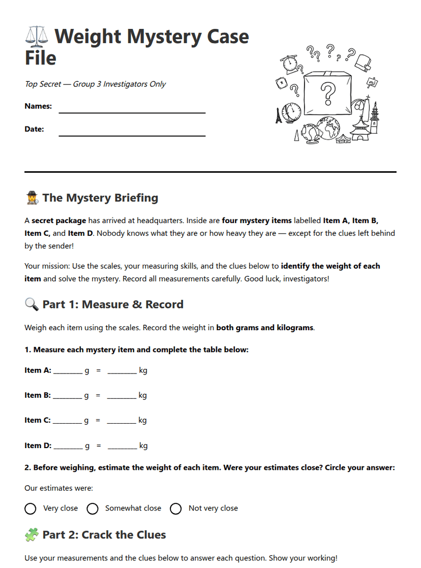 Weight Mystery Case File
