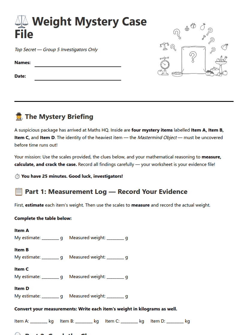 Weight Mystery Case File