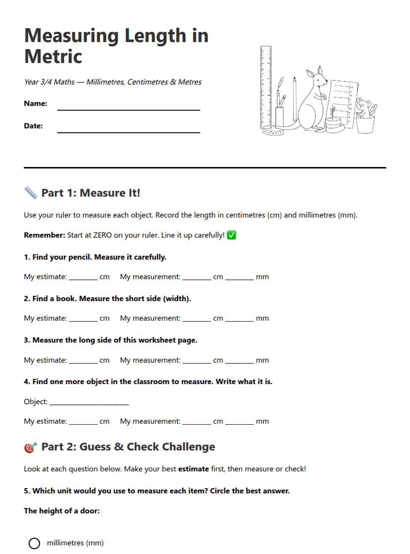 Measuring Length in Metric
