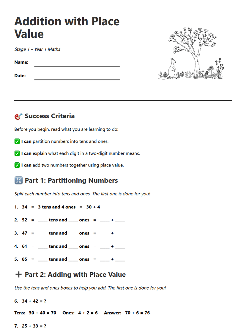 Addition with Place Value