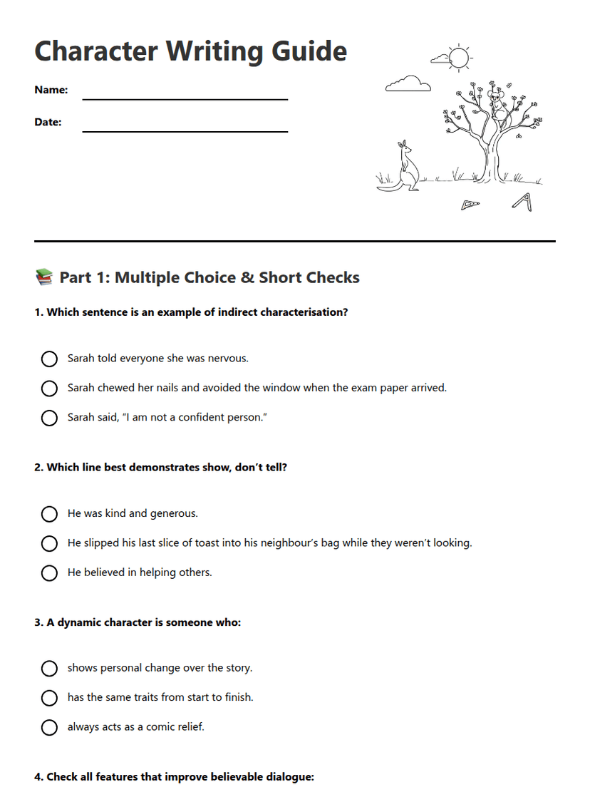 Character Writing Guide
