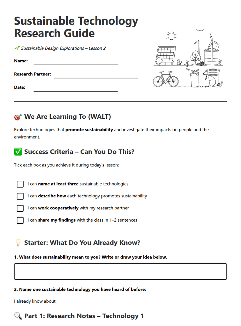 Sustainable Technology Research Guide