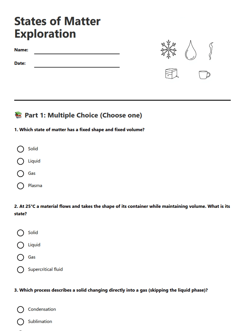 States of Matter Exploration