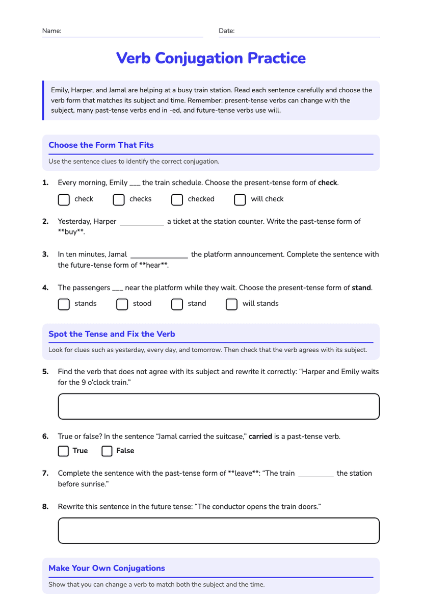 Verb Conjugation Practice