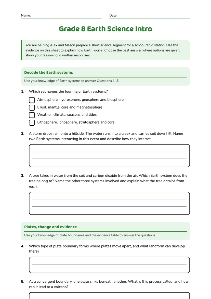 Grade 8 Earth Science Intro