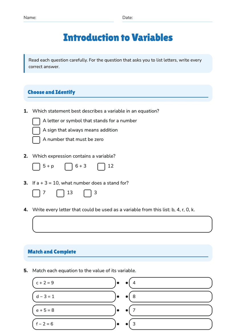 Introduction to Variables