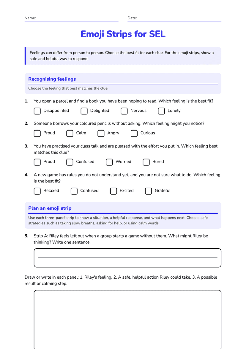 Emoji Strips for SEL