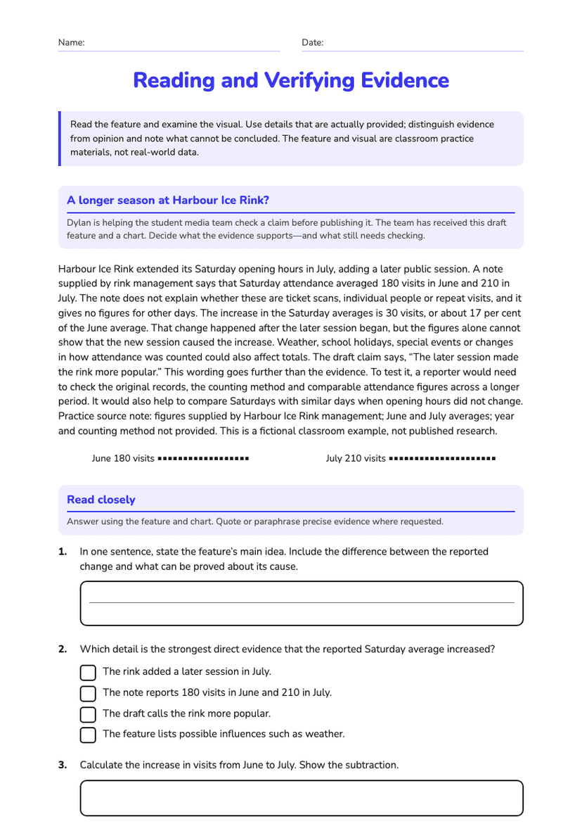 Reading and Verifying Evidence