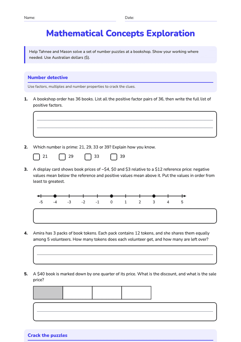Mathematical Concepts Exploration