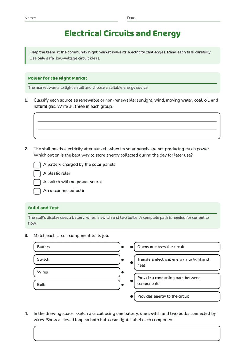 Electrical Circuits and Energy