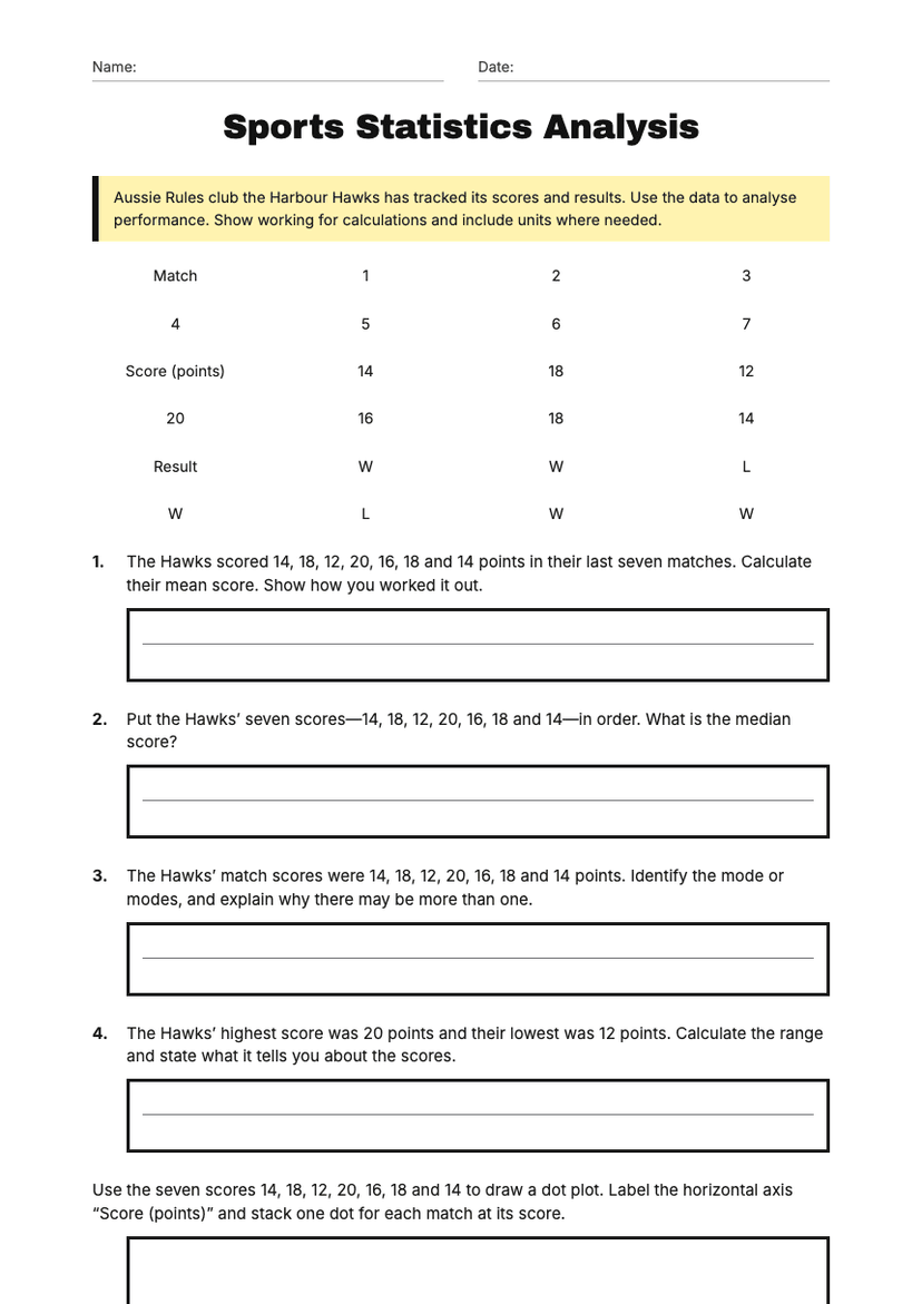 Sports Statistics Analysis