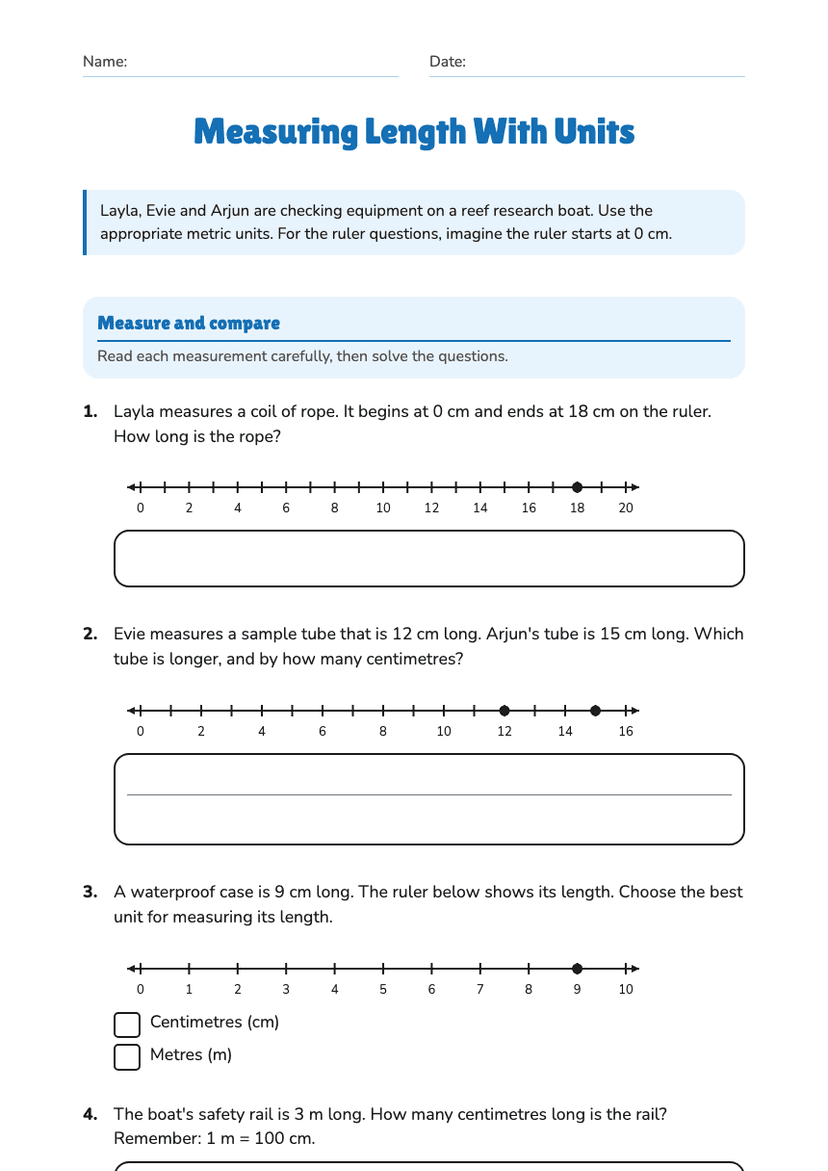 Measuring Length With Units