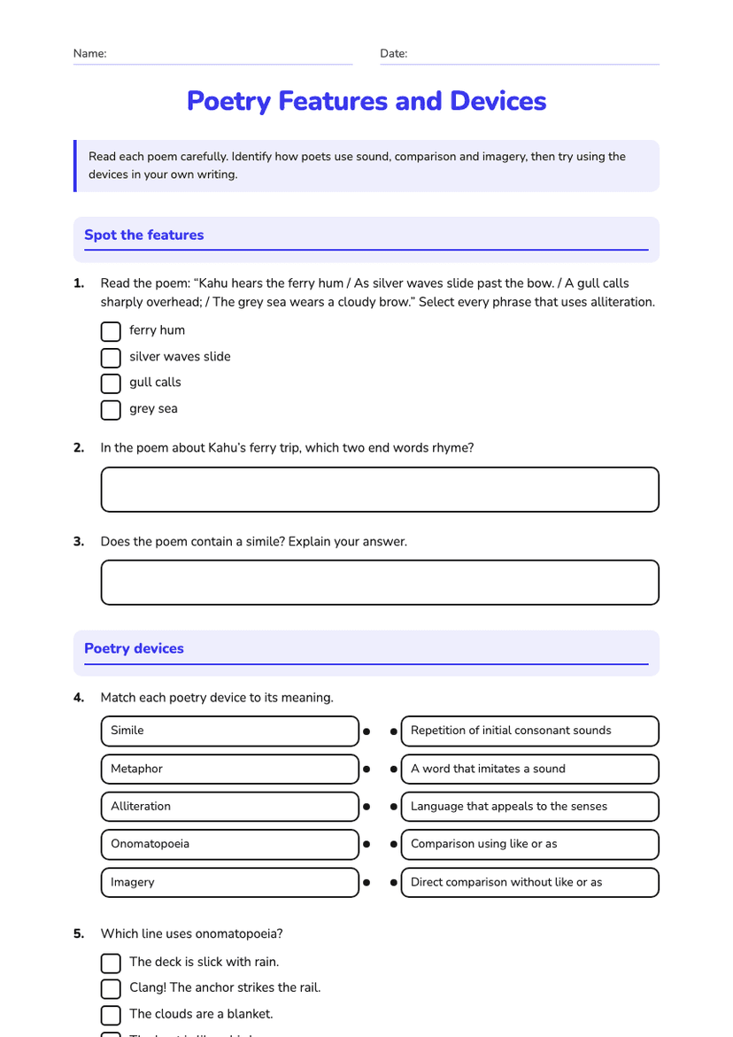 Poetry Features and Devices