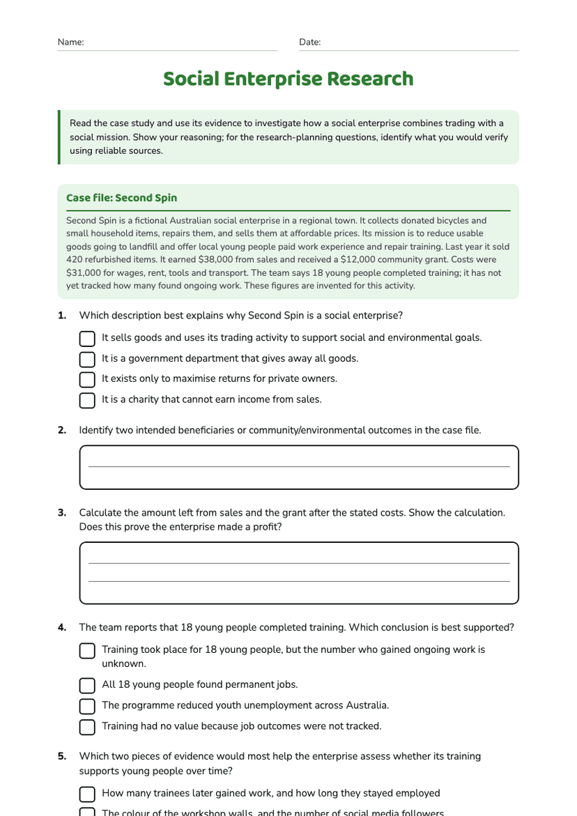Social Enterprise Research