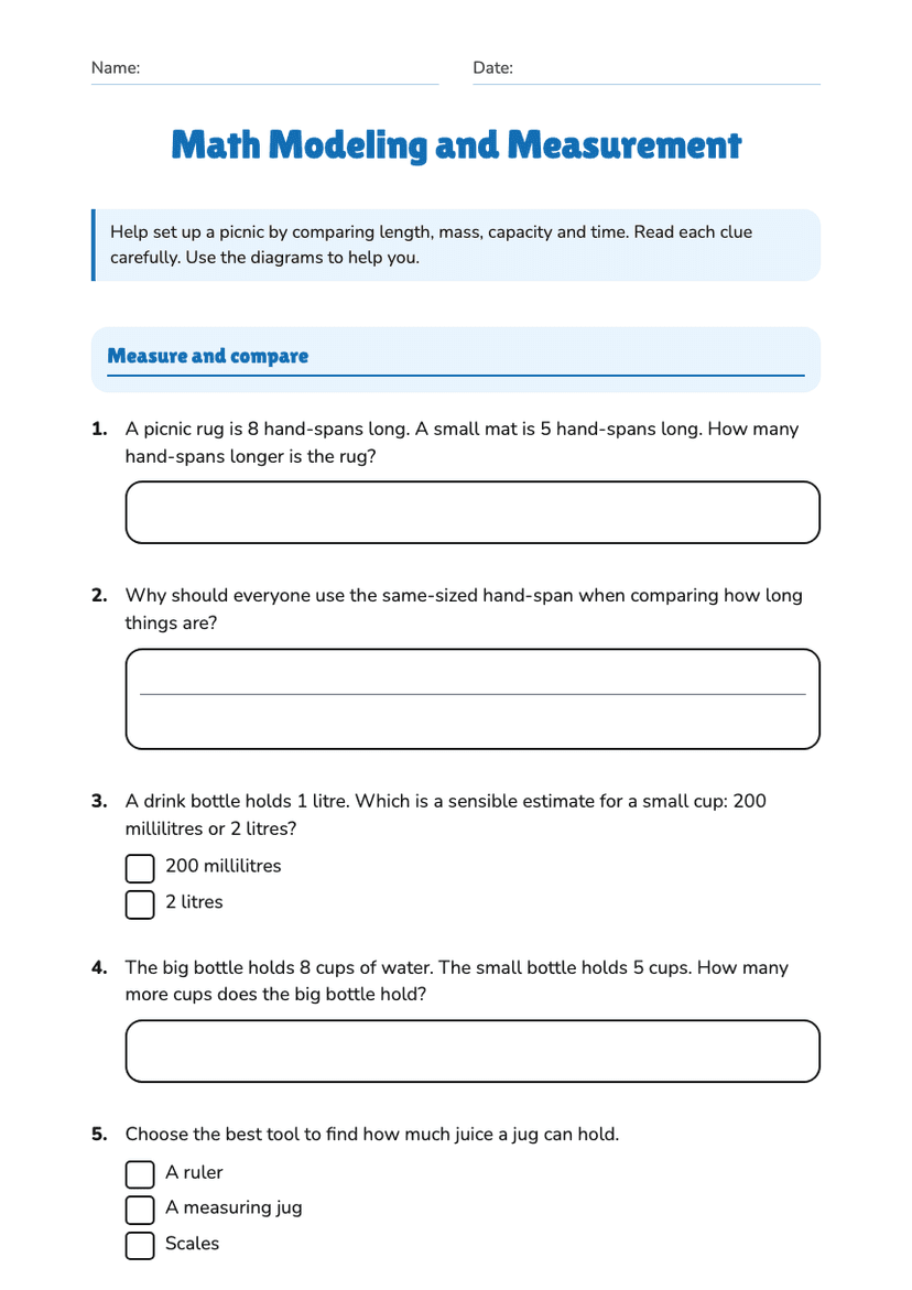 Math Modeling and Measurement