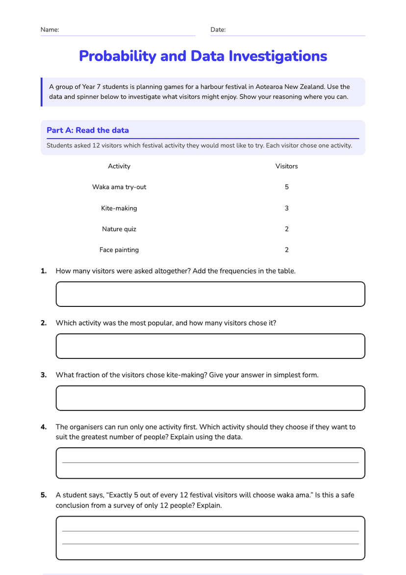 Probability and Data Investigations
