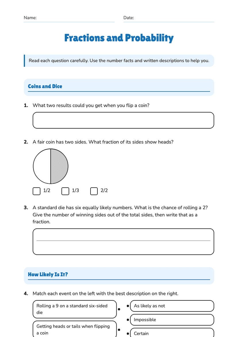 Fractions and Probability