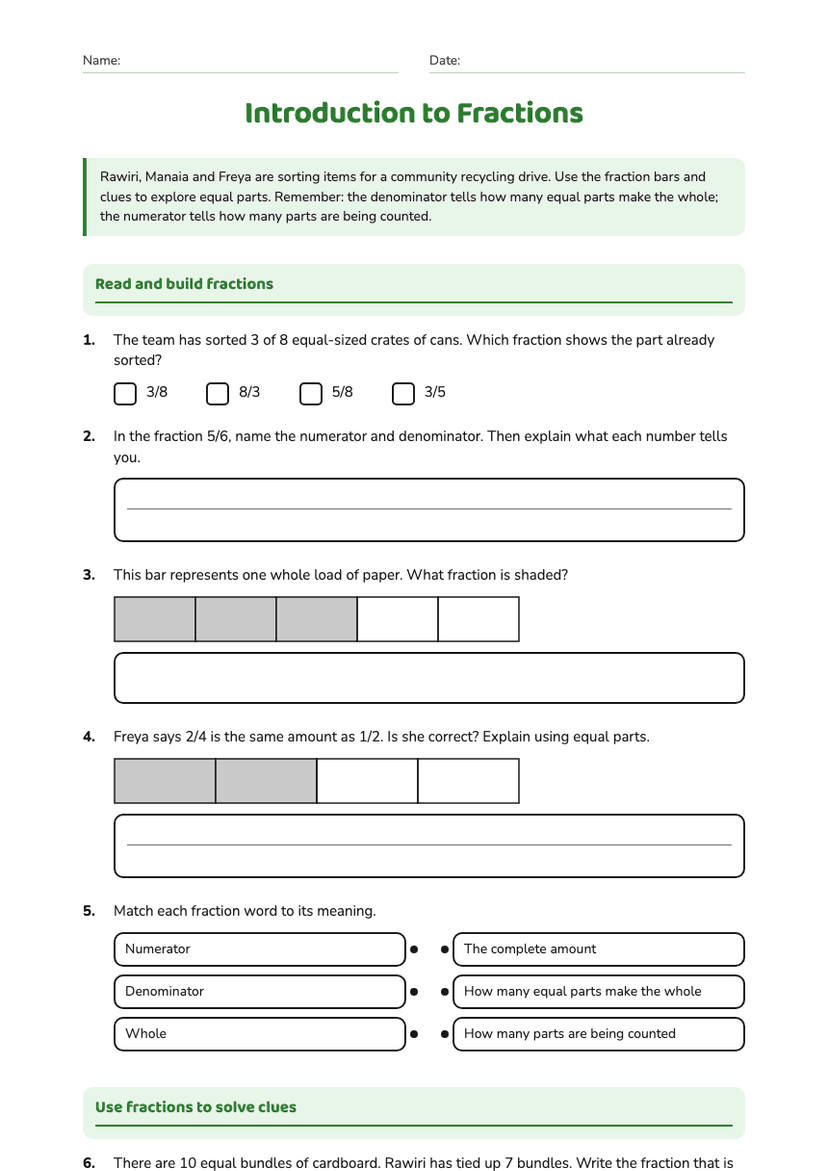 Introduction to Fractions