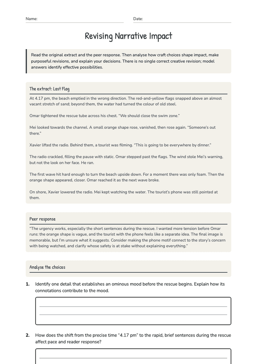 Revising Narrative Impact