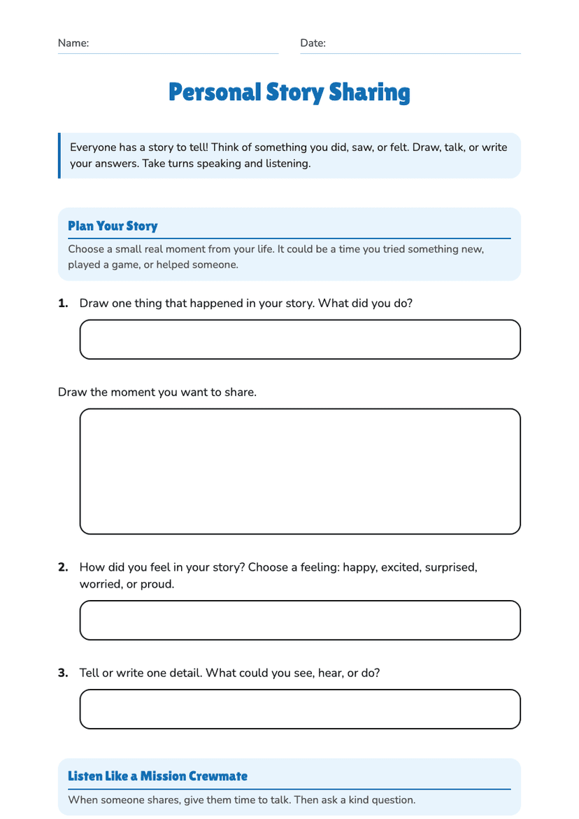 Personal Story Sharing