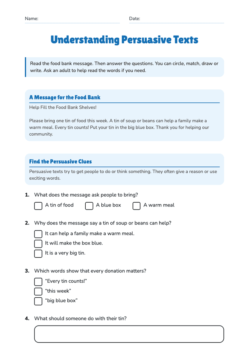 Understanding Persuasive Texts