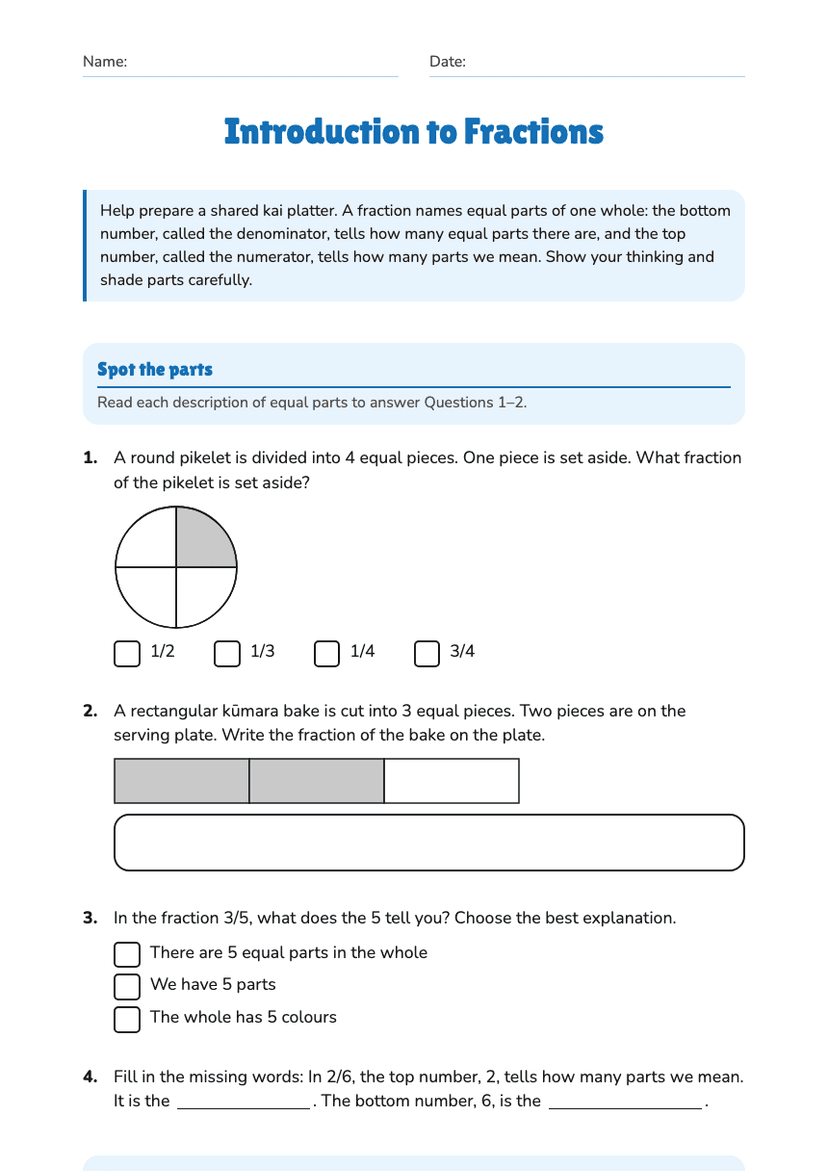 Introduction to Fractions