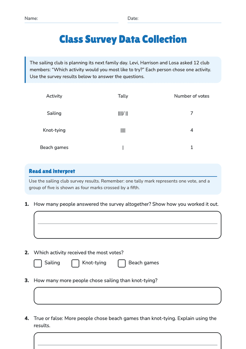 Class Survey Data Collection