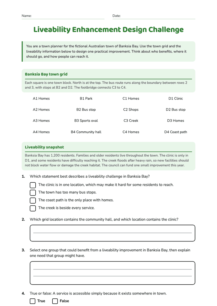 Liveability Enhancement Design Challenge