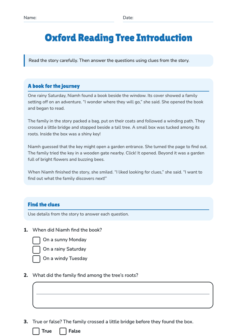 Oxford Reading Tree Introduction