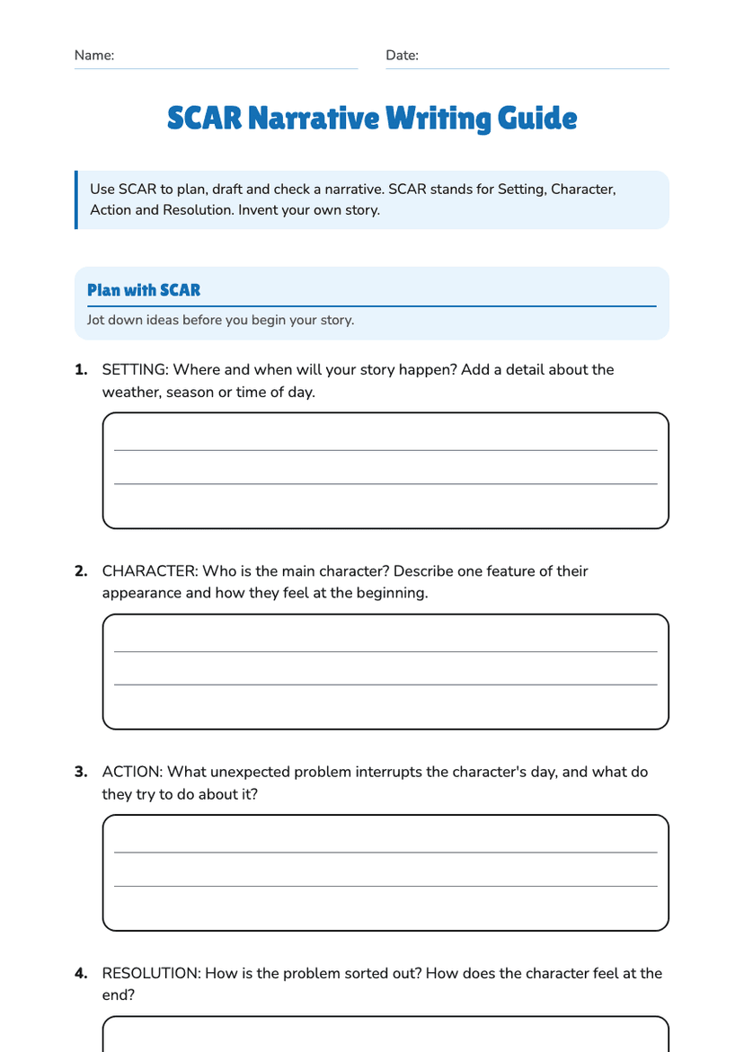 SCAR Narrative Writing Guide