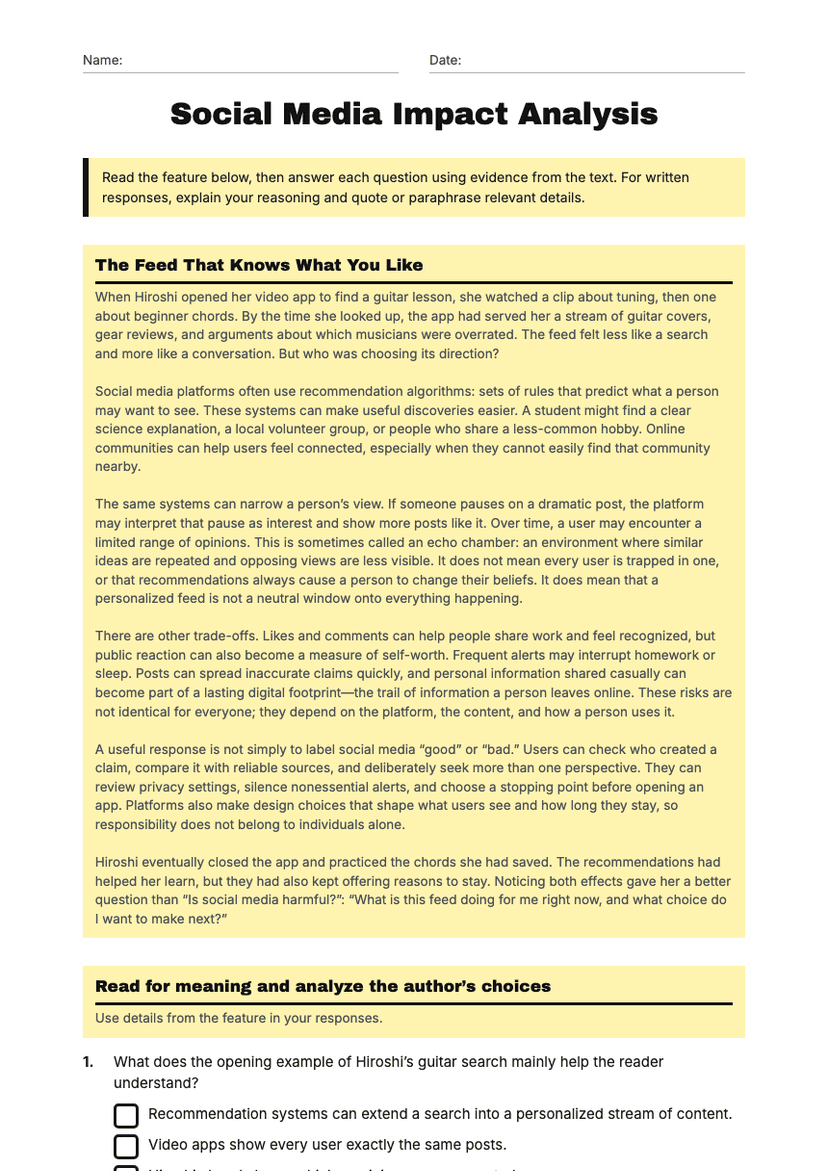 Social Media Impact Analysis