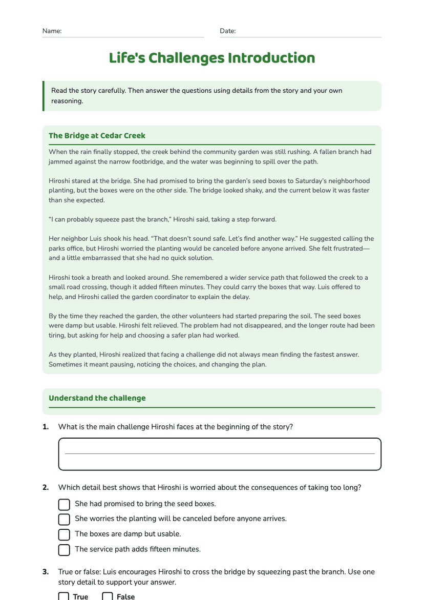 Life's Challenges Introduction
