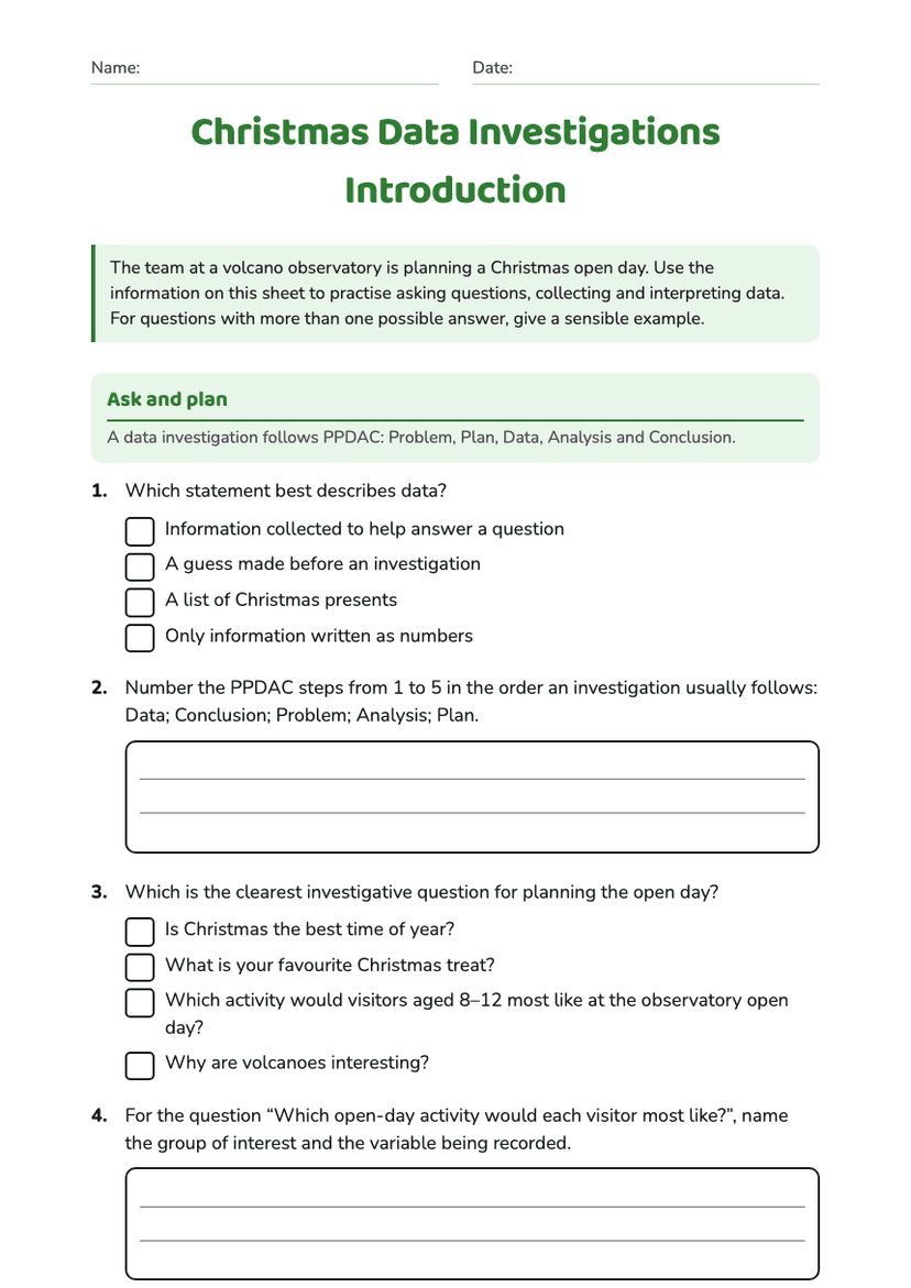 Christmas Data Investigations Introduction