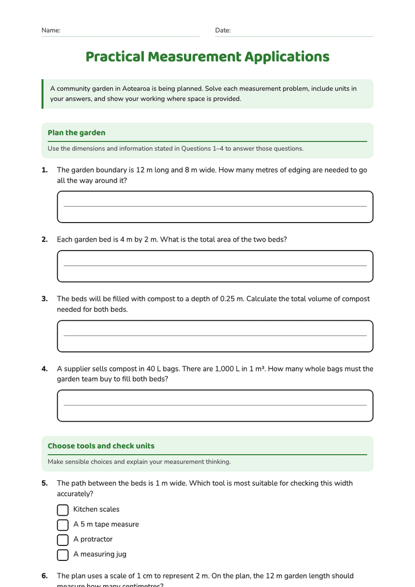 Practical Measurement Applications