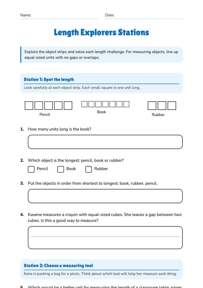 Length Explorers Stations