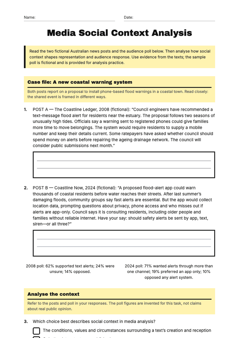 Media Social Context Analysis
