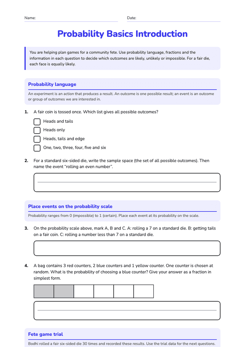 Probability Basics Introduction