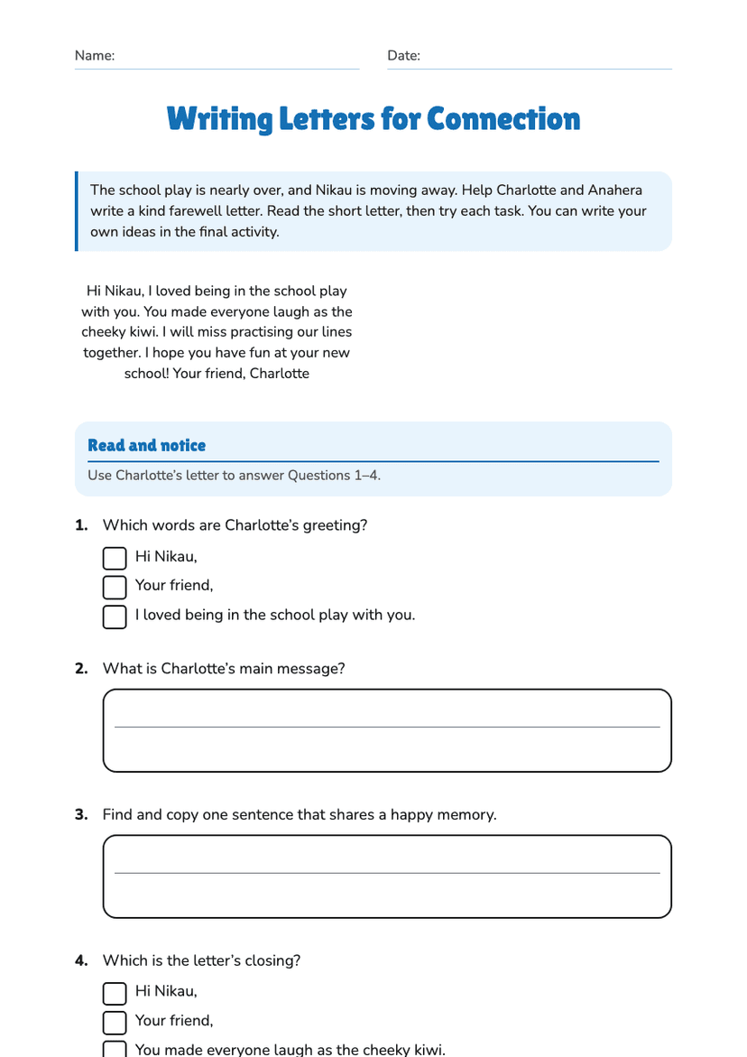 Writing Letters for Connection
