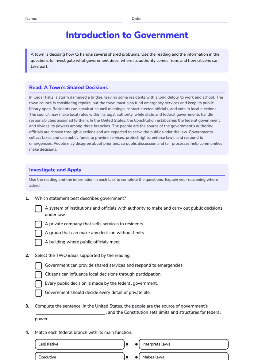 Introduction to Government