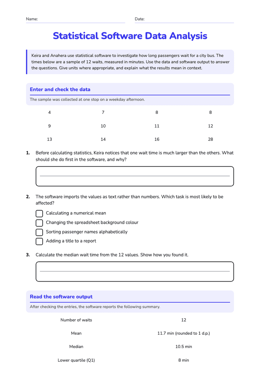 Statistical Software Data Analysis