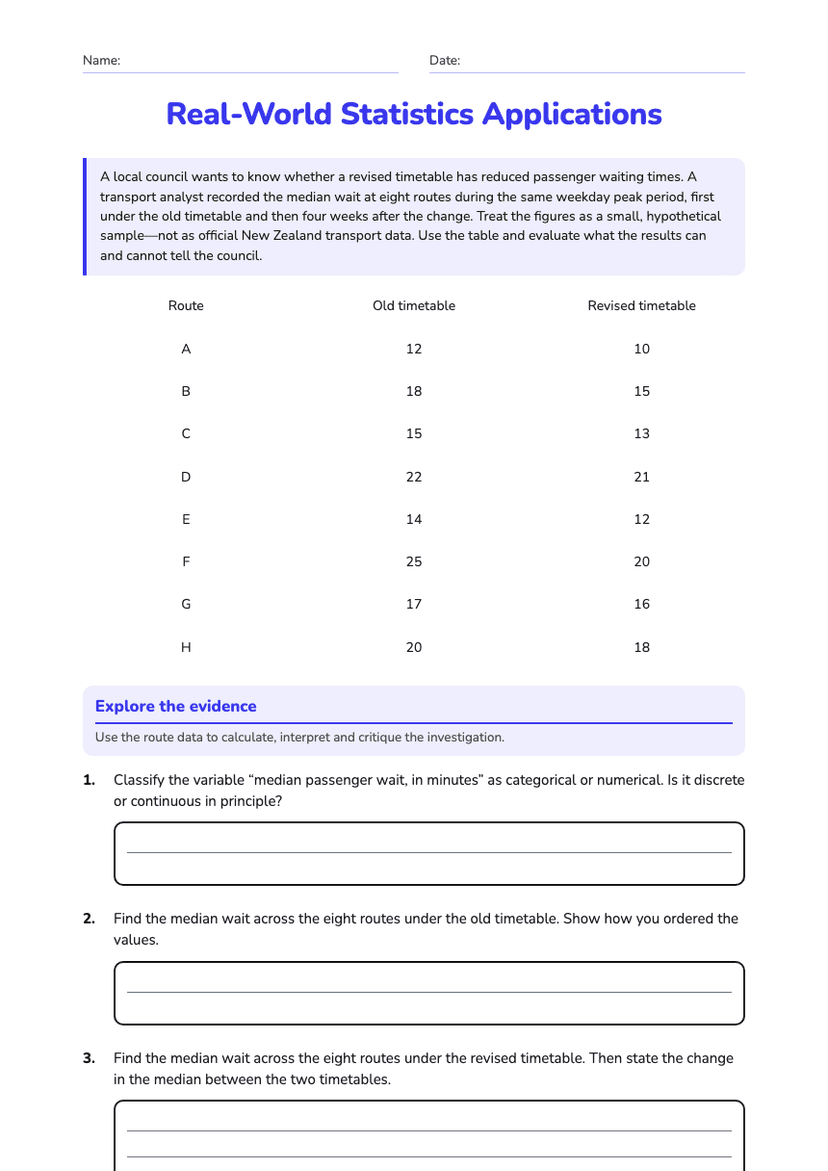 Real-World Statistics Applications