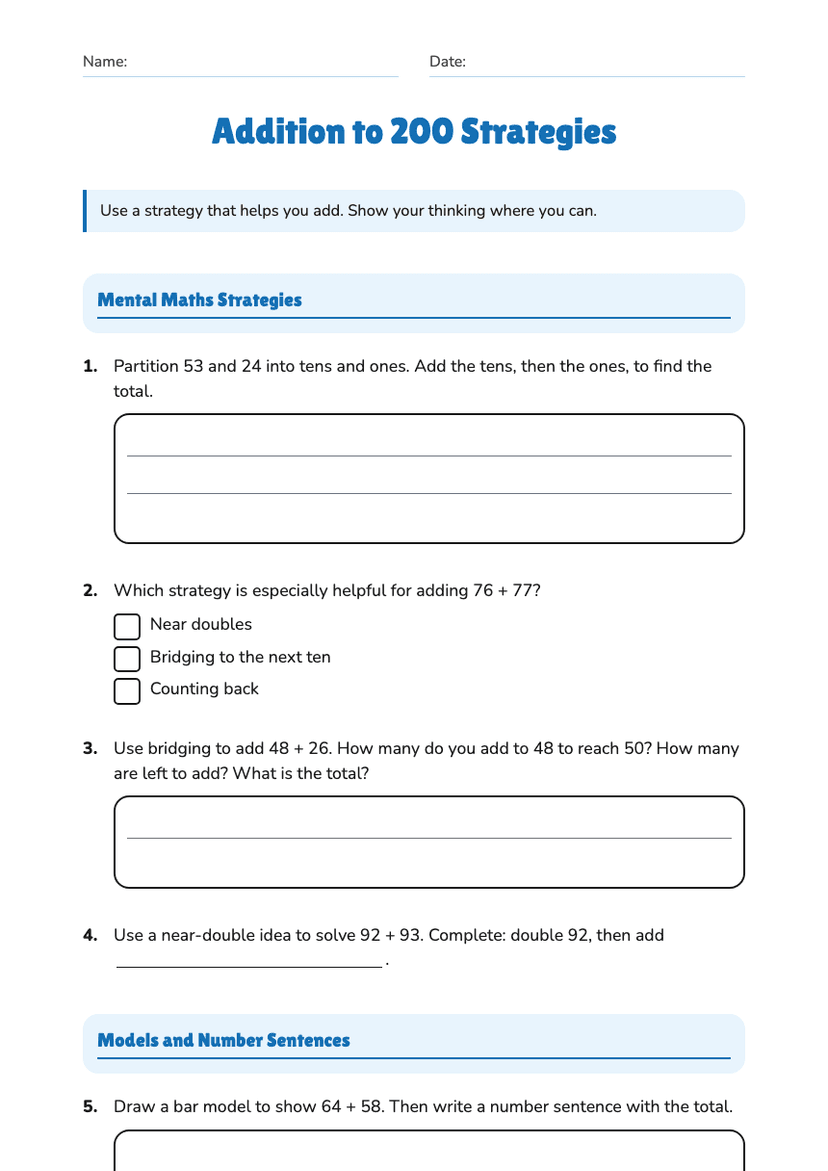 Addition to 200 Strategies