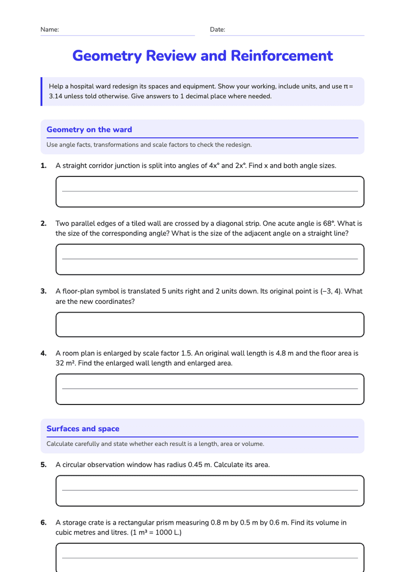 Geometry Review and Reinforcement